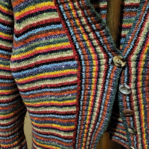 Design Options Philip & Jane Gordon Multicolored Silk Wool Cardigan Size XL - Picture 5 of 6